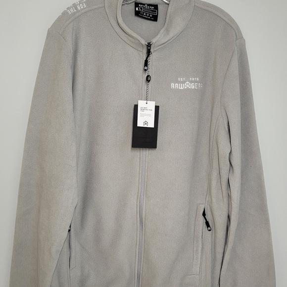 Rawgear zip-up Jacket Men's Grey Jacket LARGE NWT - Picture 8 of 9